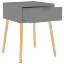 sengeborde 2 stk. 40x40x56 cm konstrueret træ grå