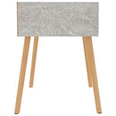 sengeborde 2 stk. 40x40x56 cm konstrueret træ betongrå