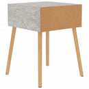 sengeborde 2 stk. 40x40x56 cm konstrueret træ betongrå