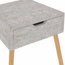 sengeborde 2 stk. 40x40x56 cm konstrueret træ betongrå