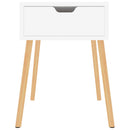 sengeborde 2 stk. 40x40x56 cm konstrueret træ hvid højglans