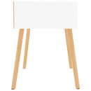 sengeborde 2 stk. 40x40x56 cm konstrueret træ hvid højglans