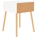 sengeborde 2 stk. 40x40x56 cm konstrueret træ hvid højglans