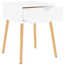 sengeborde 2 stk. 40x40x56 cm konstrueret træ hvid højglans