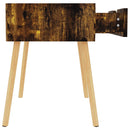 sengeborde 2 stk. 40x40x56 cm konstrueret træ røget eg