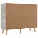 skænk 90x30x72 cm konstrueret træ betongrå