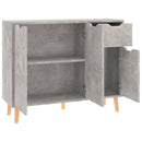 skænk 90x30x72 cm konstrueret træ betongrå