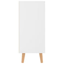 skænk 90x30x72 cm konstrueret træ hvid højglans