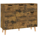 skænk 90x30x72 cm konstrueret træ røget egetræsfarve