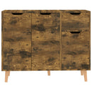 skænk 90x30x72 cm konstrueret træ røget egetræsfarve