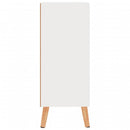 skænk 60x30x72 cm konstrueret træ hvid højglans
