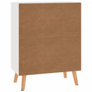skænk 60x30x72 cm konstrueret træ hvid højglans
