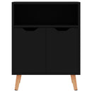 skænk 60x30x72 cm konstrueret træ sort højglans