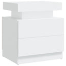 sengebord 45x35x52 cm konstrueret træ hvid