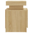 sengebord 45x35x52 cm konstrueret træ sonoma-eg