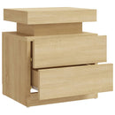 sengebord 45x35x52 cm konstrueret træ sonoma-eg