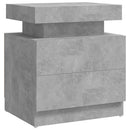 sengebord 45x35x52 cm konstrueret træ betongrå