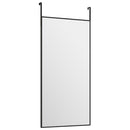 dørspejl 30x60 cm glas og aluminium sort