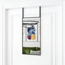 dørspejl 30x60 cm glas og aluminium sort