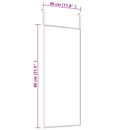 dørspejl 30x80 cm glas og aluminium sort