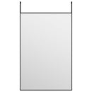 dørspejl 40x60 cm glas og aluminium sort