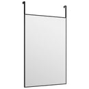 dørspejl 40x60 cm glas og aluminium sort