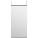 dørspejl 40x80 cm glas og aluminium sort