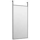 dørspejl 40x80 cm glas og aluminium sort