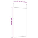 dørspejl 40x80 cm glas og aluminium sort