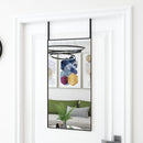 dørspejl 40x80 cm glas og aluminium sort