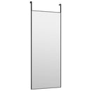 dørspejl 40x100 cm glas og aluminium sort