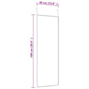 dørspejl 40x100 cm glas og aluminium sort