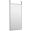 dørspejl 50x100 cm glas og aluminium sort