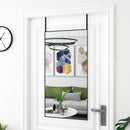 dørspejl 50x100 cm glas og aluminium sort