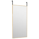 dørspejl 40x80 cm glas og aluminium guldfarvet