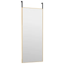 dørspejl 40x100 cm glas og aluminium guldfarvet