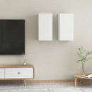 tv-borde 2 stk. 30,5x30x60 cm konstrueret træ hvid