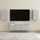 tv-bord 30,5x30x60 cm konstrueret træ betongrå