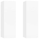 tv-borde 2 stk. 30,5x30x90 cm konstrueret træ hvid