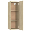 tv-bord 30,5x30x90 cm konstrueret træ sonoma-eg