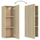 tv-borde 2 stk. 30,5x30x90 cm konstrueret træ sonoma-eg