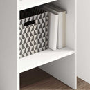 bogreol 40x35x180 cm konstrueret træ hvid