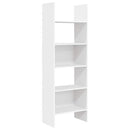 bogreol 60x35x180 cm konstrueret træ hvid