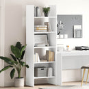 bogreol 60x35x180 cm konstrueret træ hvid