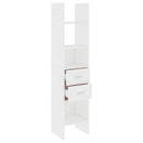 bogreol 40x35x180 cm konstrueret træ hvid