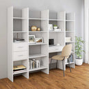 bogreol 40x35x180 cm konstrueret træ hvid