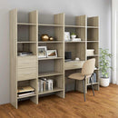 bogreol 40x35x180 cm konstrueret træ sonoma-eg