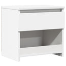 sengebord 40x30x39 cm konstrueret træ hvid