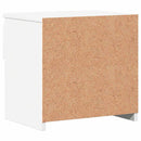 sengebord 40x30x39 cm konstrueret træ hvid