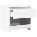sengebord 40x30x39 cm konstrueret træ hvid